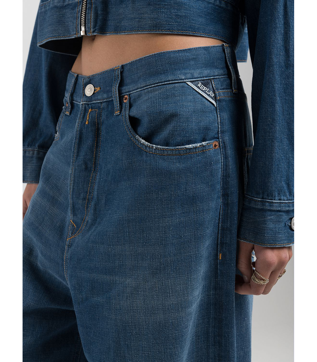 バギーフィットMARGOTTリサイクルブライトデニム 詳細画像 ブルー 7